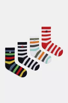 Детские носки, 4 пары United Colors Of Benetton, мультиколор