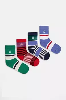 Детские носки 4 шт. United Colors of Benetton, зеленый