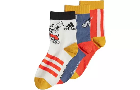 Детские носки Adidas, белый/темно-синий/светло-красный