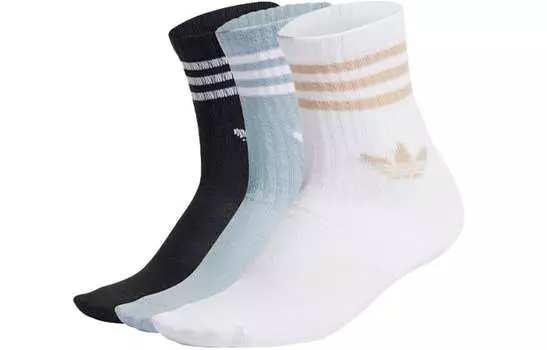 Детские носки Adidas Originals, цвет 3 double packs (white + magic gray + black)