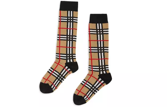 Детские носки Burberry, цвет Archive Beige