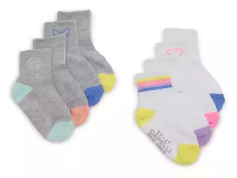 Детские носки Capelli New York Ribbed Crew - 8 шт. в упаковке, разноцветные