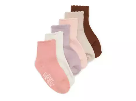 Детские носки Capelli New York Scalloped Crew - 6 шт. в упаковке, разноцветные