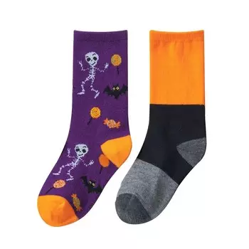 Детские носки для Хэллоуина, 2 шт., цвет Skeleton