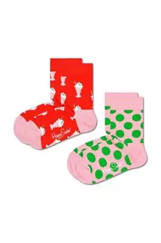 Детские носки Happy Socks, 2 шт., мультиколор
