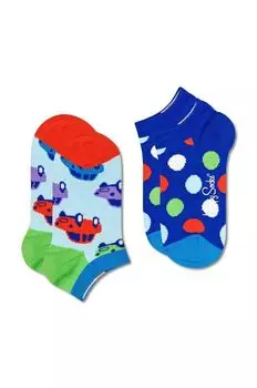 Детские носки Happy Socks "Автомобили", 2 пары, синий