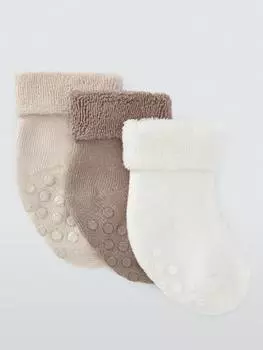 Детские носки из органической хлопчатобумажной смеси John Lewis, цвет Neutrals