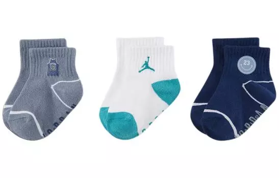 Детские носки Jordan TD, цвет 3 pairs (grey/white/blue)