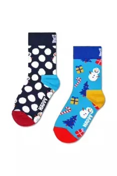 Детские носки Kids 2-Pack Big Dot Socks 2 шт Happy Socks, темно-синий
