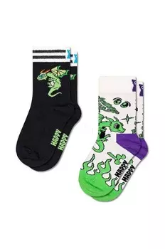 Детские носки Kids 2 шт. Dragon Socks 2 шт. Happy Socks, зеленый