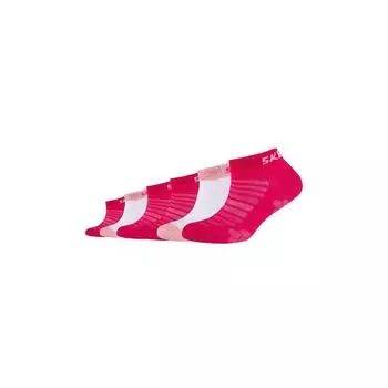 Детские носки-кроссовки, розовые, светящиеся, микс, 6 шт. SKECHERS, цвет weiss