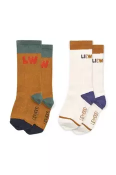 Детские носки Liewood Annette Socks, 2 шт. в упаковке 2 шт, коричневый