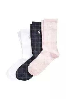 Детские носки Polo Ralph Lauren, 3 пары, розовый