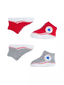 Детские носки унисекс красный/серый Converse