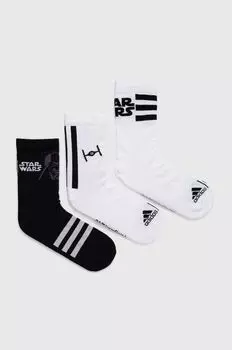 Детские носки «Звездные войны», 3 шт. adidas Performance, белый