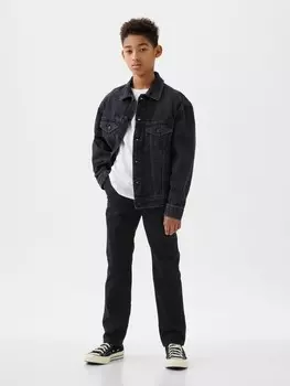 Детские обжитые форменные брюки цвета хаки Gap, черный