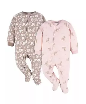 Детские одеяла для новорожденных девочек, комплект из 2 штук Gerber, фиолетовый