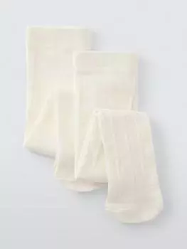 Детские однотонные колготки в клетку John Lewis, цвет Pack of 2