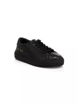 Детские оригинальные кожаные кроссовки Achilles Common Projects, черный