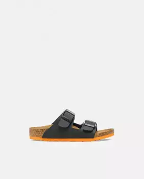 Детские открытые сандалии Arizona из искусственной кожи Birkenstock, черный