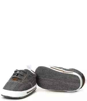 Детские парусиновые кроссовки для детской кроватки на шнуровке Baby Deer (для младенцев), серый