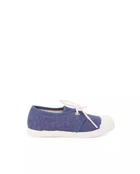 Детские парусиновые кроссовки с резиновым носком Pisamonas, светло-синий