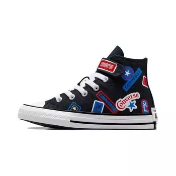 Детские парусиновые туфли Converse All Star 1V BP, Black/Multicolor/Red/Blue/White