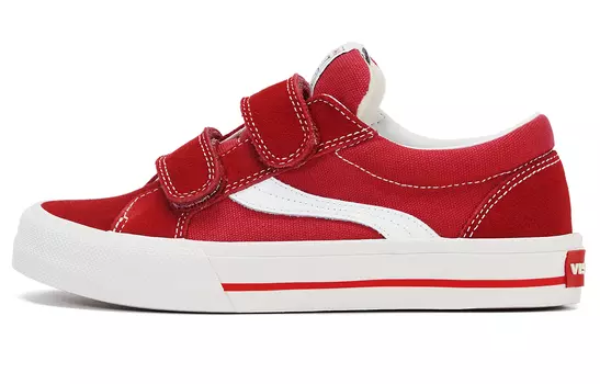 Детские парусиновые туфли Детские низкие красные/белые Vision Street Wear, темно-красный