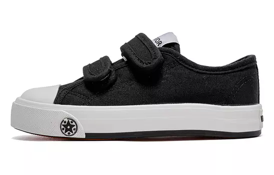 Детские парусиновые туфли Детские низкие Warrior, черный