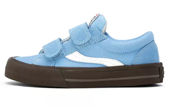 Детские парусиновые туфли Детские низкие, вымытые, синие Vision Street Wear, синий