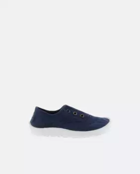 Детские парусиновые туфли DREC для босых ног с центральной резинкой Victoria, синий