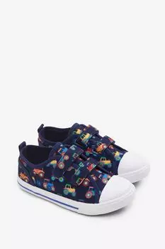 Детские парусиновые туфли JoJo Maman Bb с тракторным мотивом Jojo Maman Bb, синий
