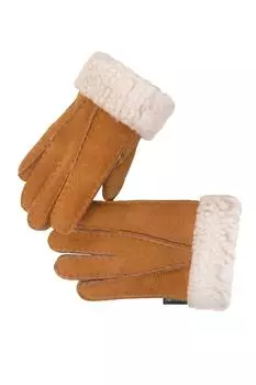 Детские перчатки из овчины Nordvek, коричневый