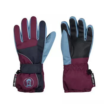 Детские перчатки на пальцы Troll каштановый/черный/стальной синий TROLLKIDS, цвет braun