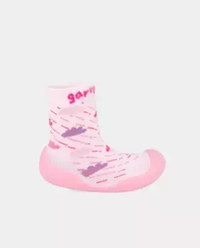 Детские пинетки с широким носком и облачным принтом Garvaln, розовый