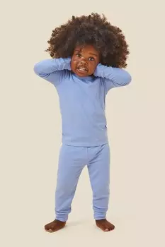 Детские пижамы из органического хлопка и бамбука Mori, синий