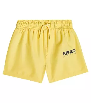 Детские плавки с логотипом Kenzo Kids, желтый