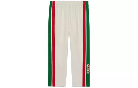 Брюки детские Gucci, бежевый / красный / зеленый