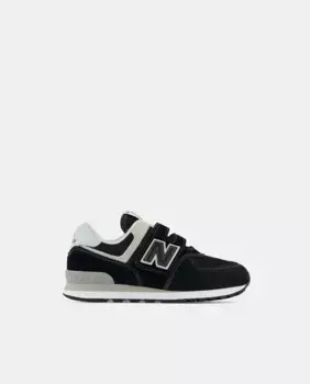 Детские повседневные кроссовки 574 Core Hook & Loop New Balance, черный