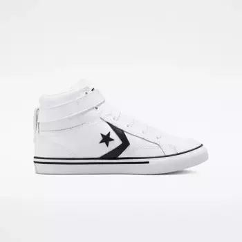Детские повседневные кроссовки Converse Pro Blaze Strap из кожи с высоким верхом, белый