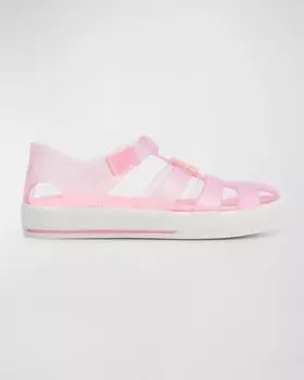 Детские прозрачные сандалии с логотипом, для малышей/малышей/детей Dolce&Gabbana, цвет Pink/White