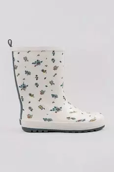 Детские резиновые сапоги на молнии Zippy, белый