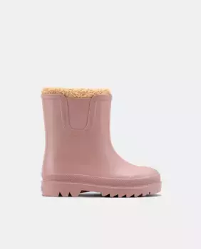 Детские резиновые сапоги Tokyo на подкладке из овчины Igor, розовый
