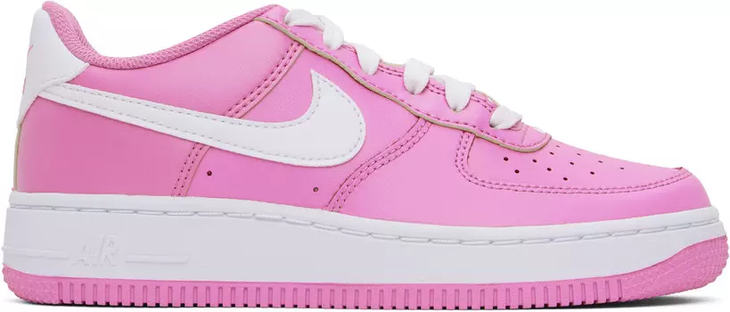 Детские розово-белые кроссовки Air Force 1 GS Nike
