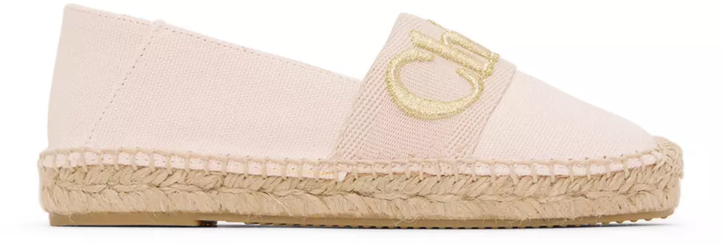 Детские розовые эспадрильи с логотипом Chlo