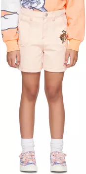 Детские розовые бамбуковые шорты Paris Kenzo