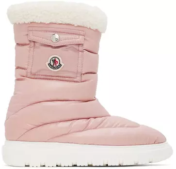 Детские розовые ботинки Petit Gaia Розовые Moncler Enfant