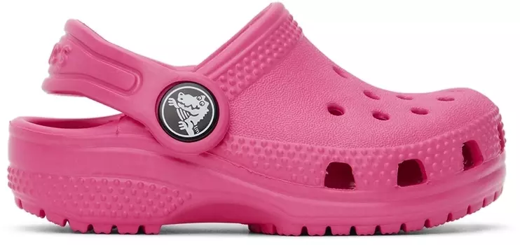 Детские розовые классические сабо Crocs