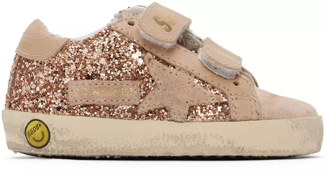 Детские розовые кроссовки Old School Golden Goose