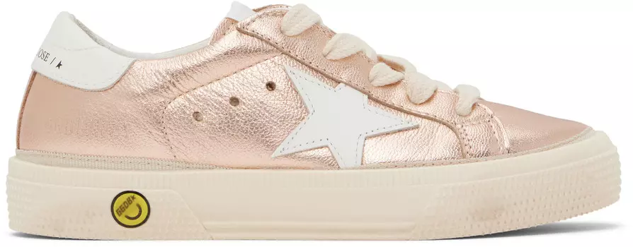 Детские розовые майские кроссовки Golden Goose